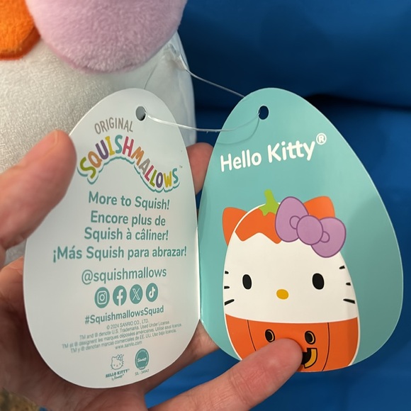 Original SquishMallows Hello Kitty Pumpkin Size 8 “ Inch NWTS - Picture 4 of 10